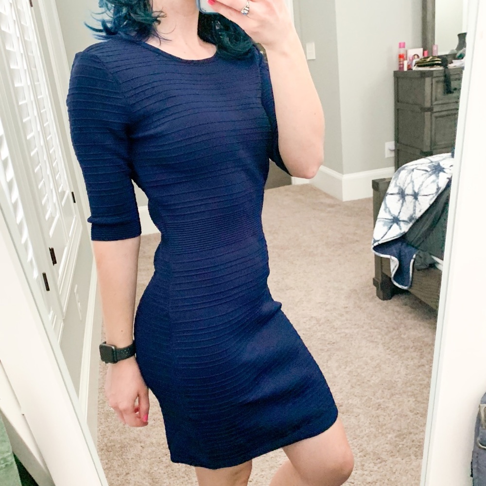Navy Cache Bodycon Dress